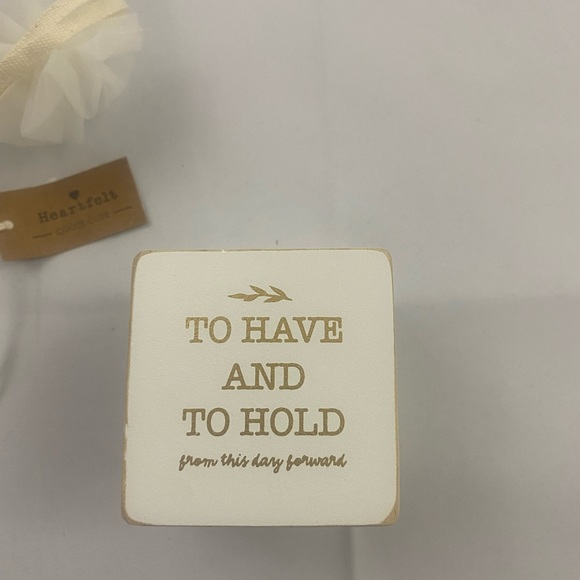 Heartfelt Quote Cube Wedding Mr. and Mrs. Gift Bible Quotes Organza Bag - Picture 10 of 10